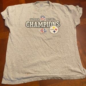 NFL Pittsburgh Steelers Super Bowl Anniversary Grey Shirt